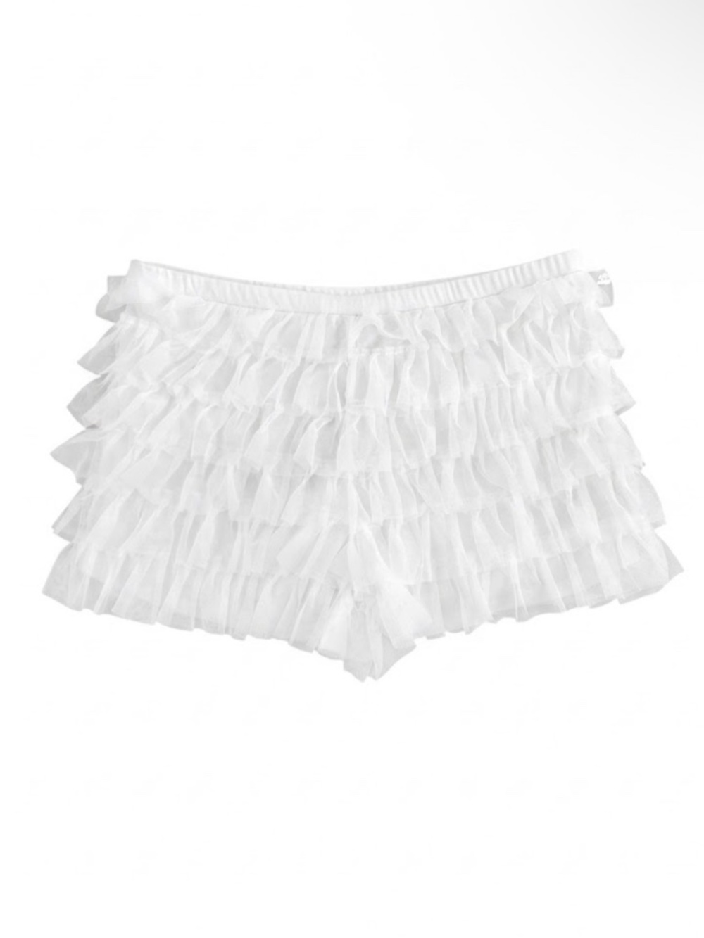 Wild Fable Cream Tulle Tiered Ruffle Bloomers Shorts XL NWT